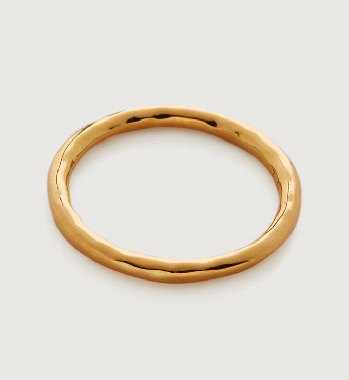 Gold Vermeil Siren Hammered Ring - Gold Vermeil Siren Hammered Ring - Monica Vinader