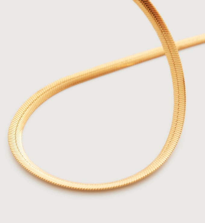 Gold Vermeil Doina Snake Chain Necklace 46cm/18" -  - Monica Vinader