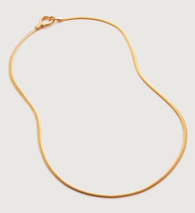 Gold Vermeil Doina Snake Chain Necklace -  - Monica Vinader