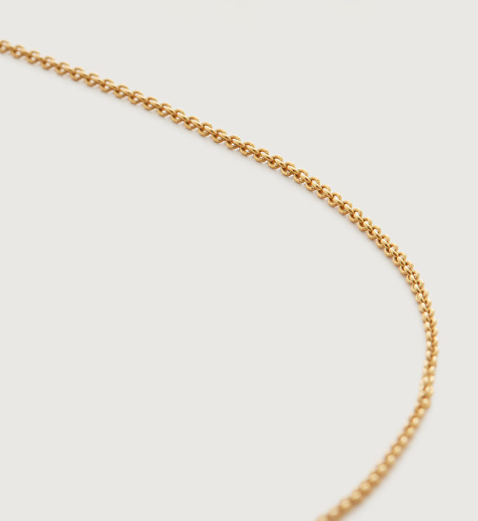 Gold Vermeil Fine Chain Necklace Adjustable 61cm/24" - Monica Vinader