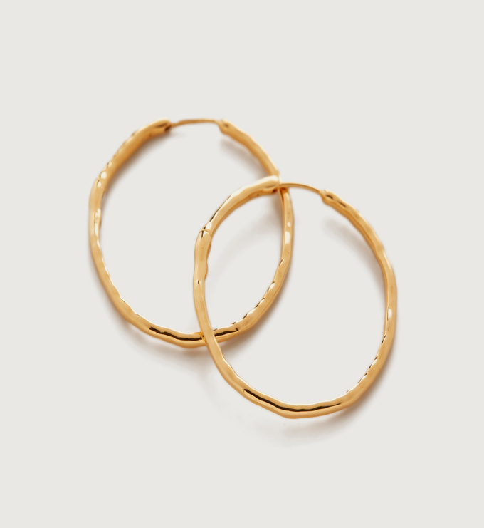 Gold Vermeil Siren Muse Large Hoop Earrings - Monica Vinader